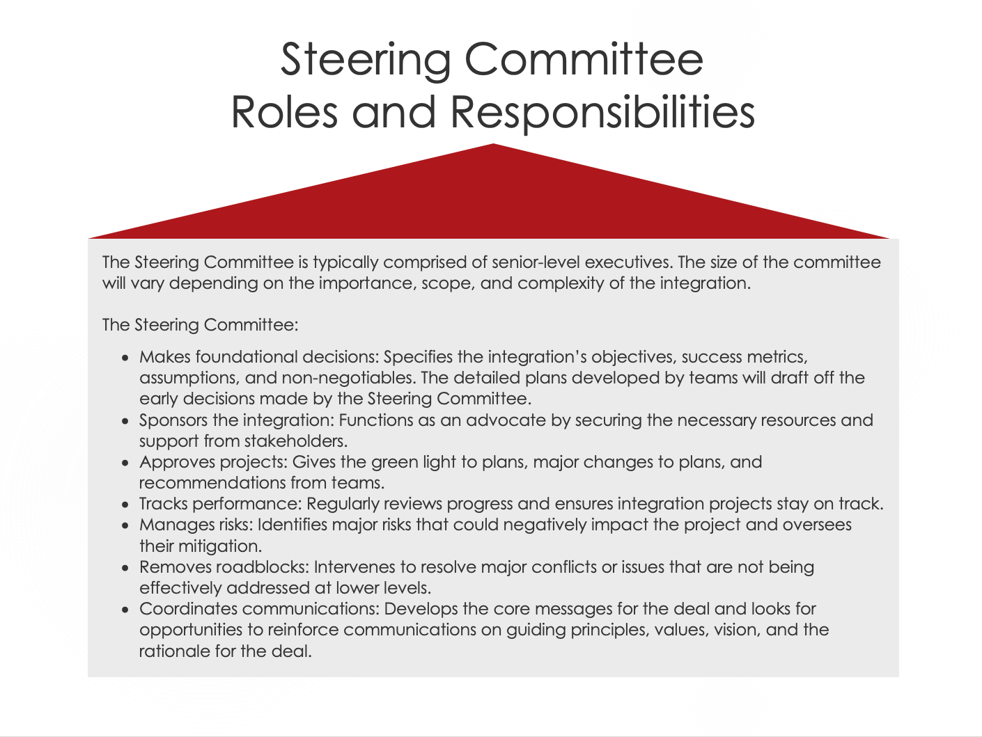 Steering Committee Roles and Responsibilities 2