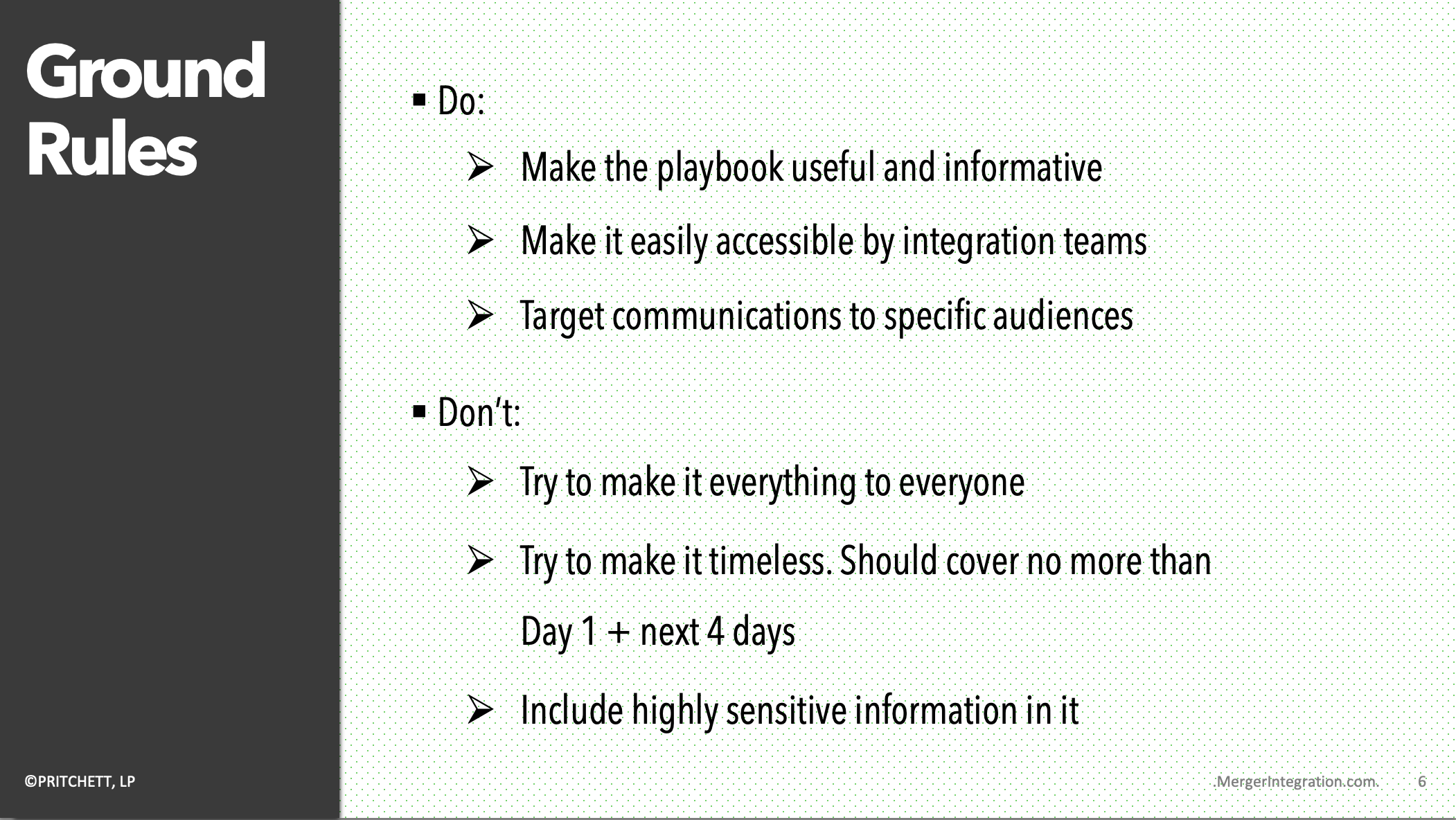 Day 1 MA& Playbook Content