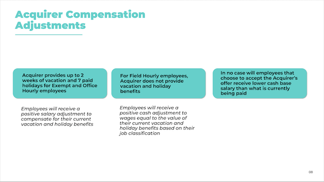 Acquirer Compensation Adjustments
