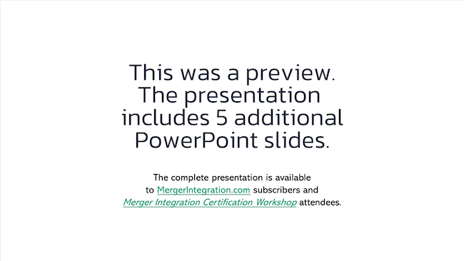 Information TechnologyAcquisition Integration Additional Slides Notice