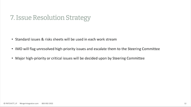 7. Issue Resolution Strategy