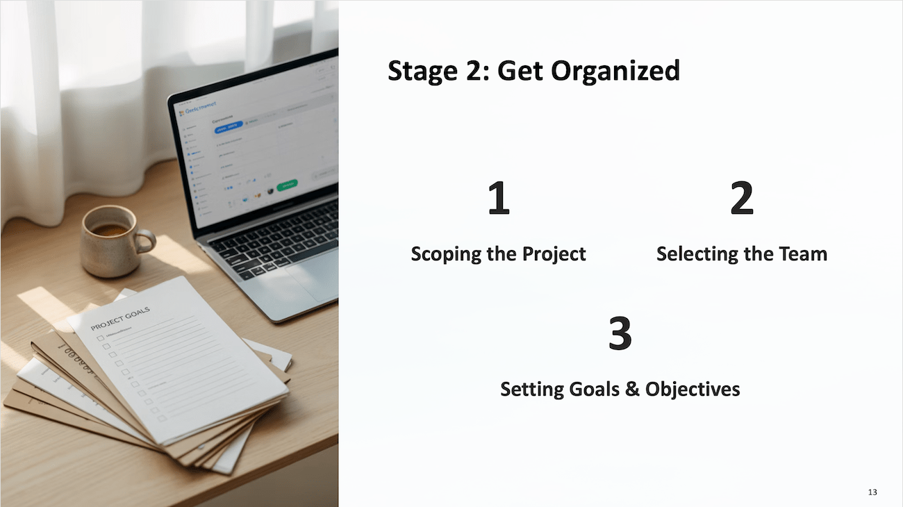 Stage 2: Get Organized