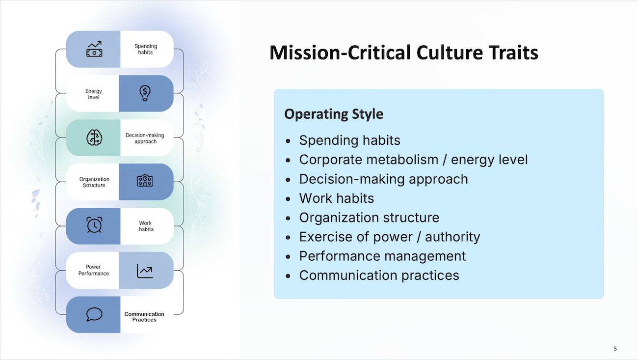 Mission Critical Culture Traits