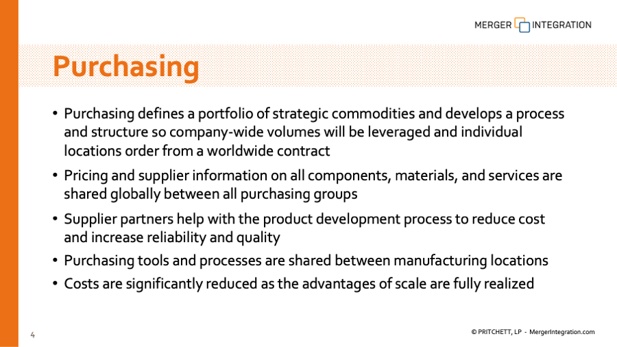High Level Post-merger Target Operating Models