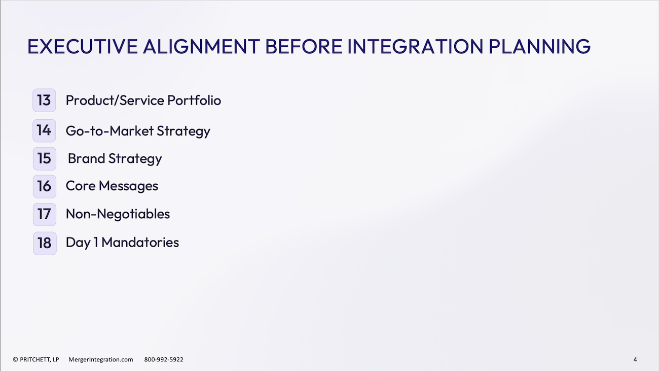 Executive Alignment Before Integration Planning 3
