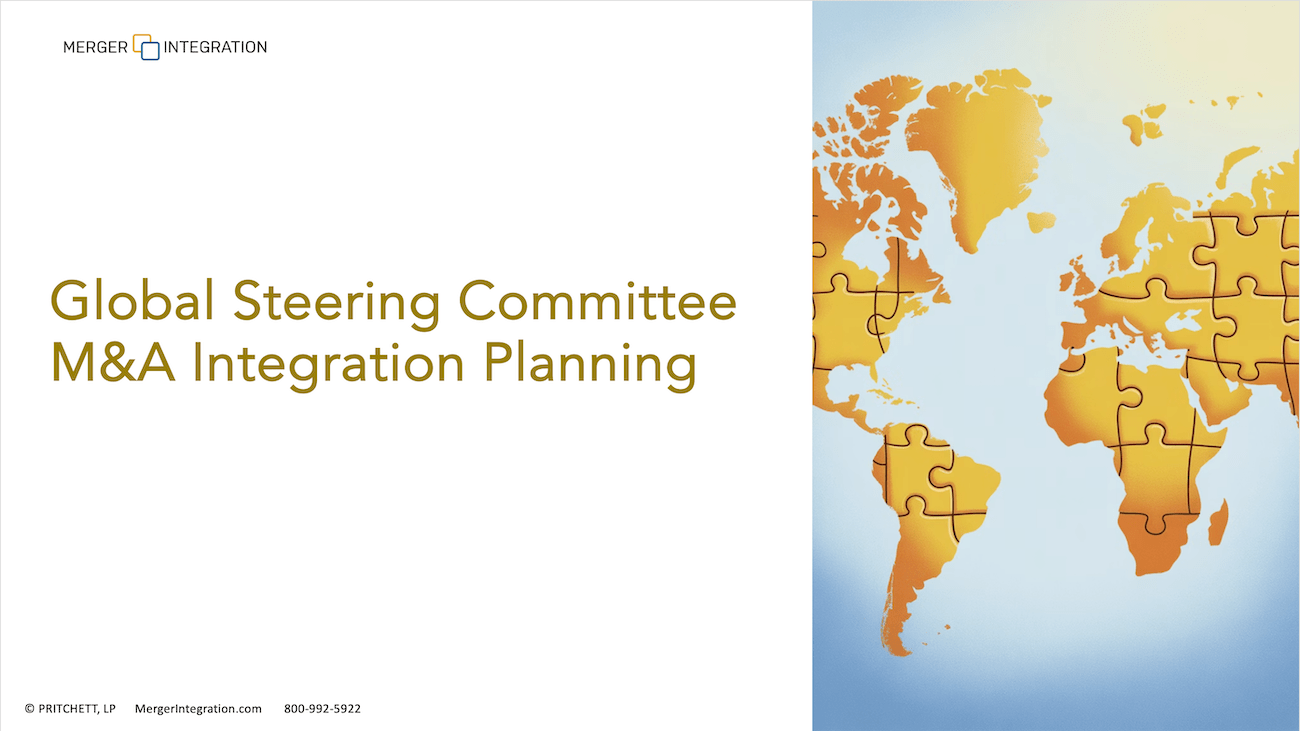 Global Steering Committee M&A Integration Planning