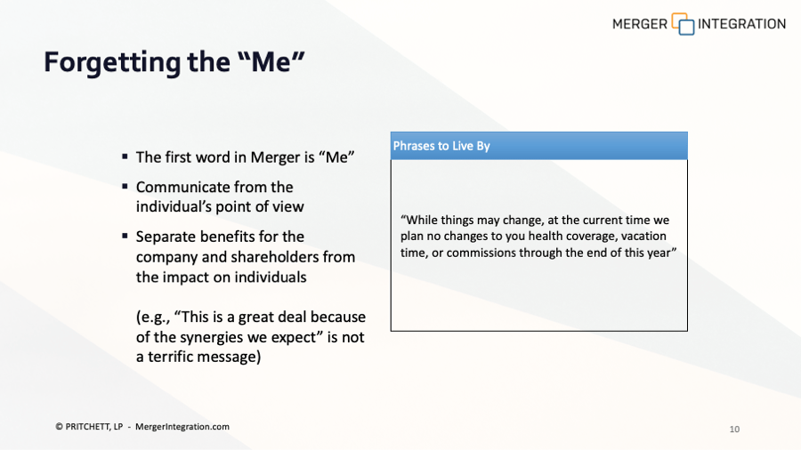 Mergers & Acquisitions Communications Plan