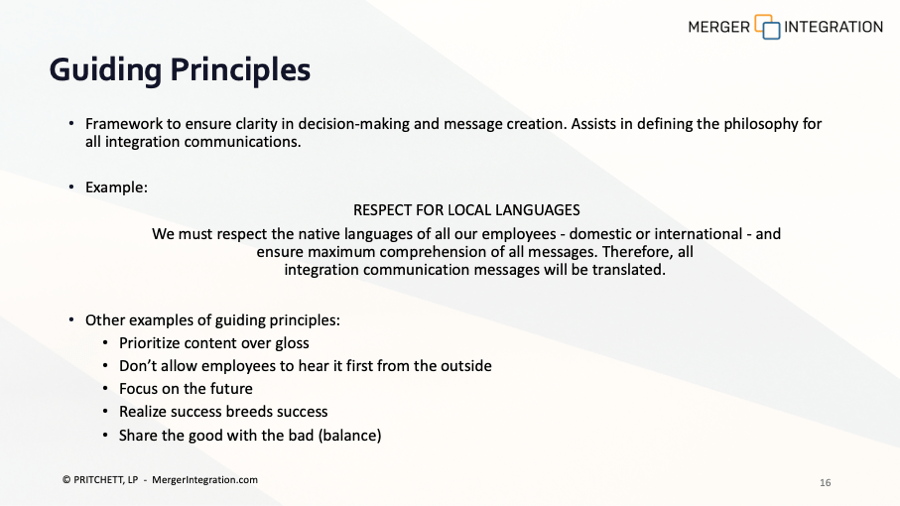 Mergers & Acquisitions Communications Plan