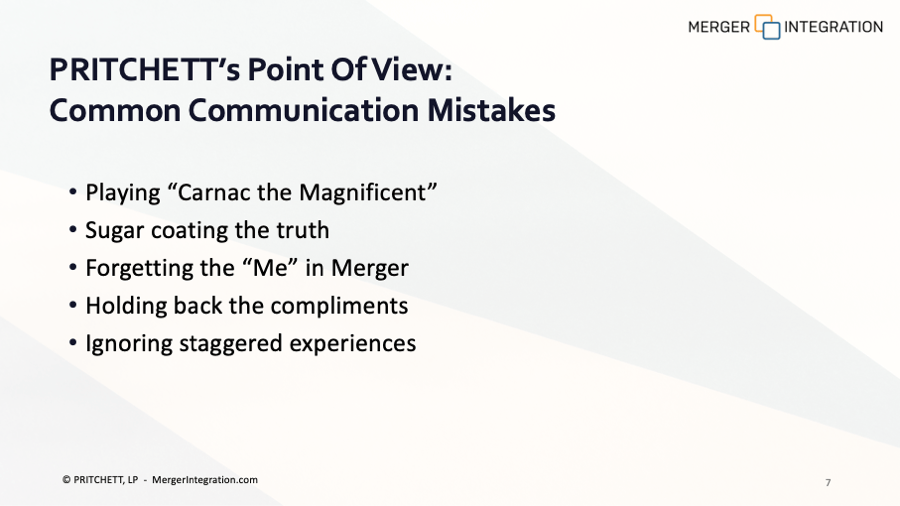 Mergers & Acquisitions Communications Plan