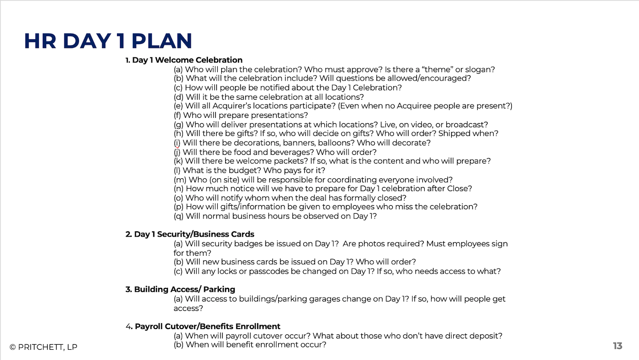 HR DAY 1 PLAN