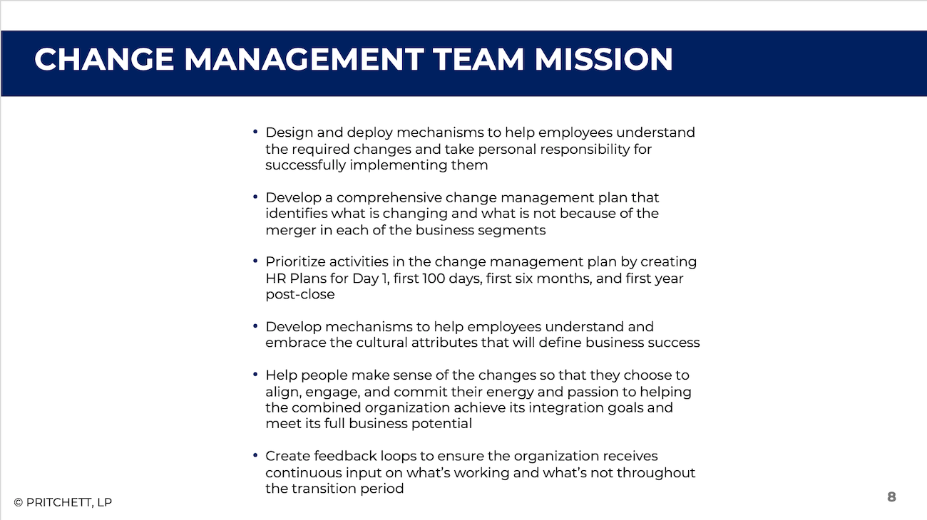 CHANGE MANAGEMENT TEAM MISSION