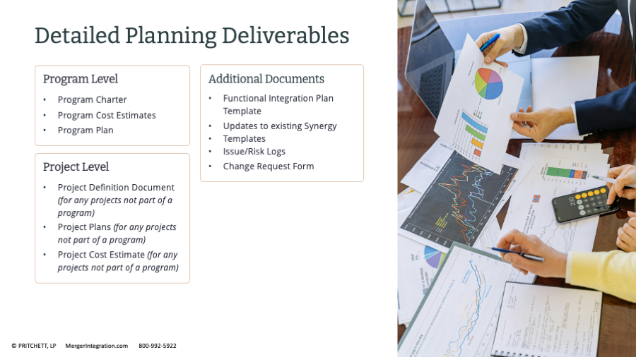 Post-Merger Integration: Deliverables for Planning and Reporting