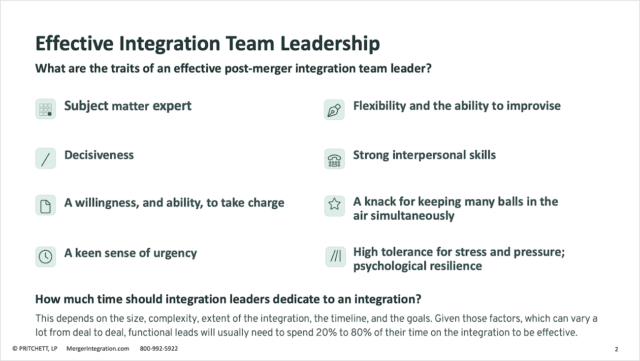 Effective Integration Team Leadership