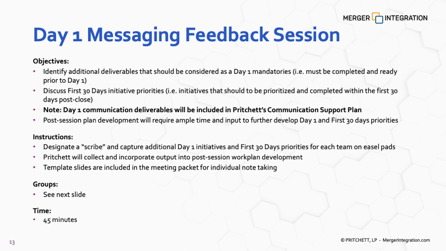 Joint Integration Management Office (IMO) M&A Kickoff Meeting