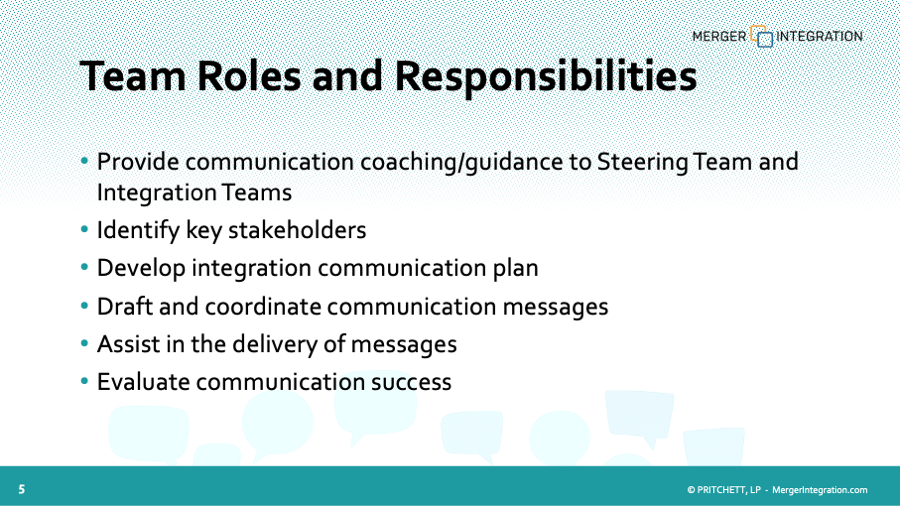 Mergers & Acquisitions Communications Team