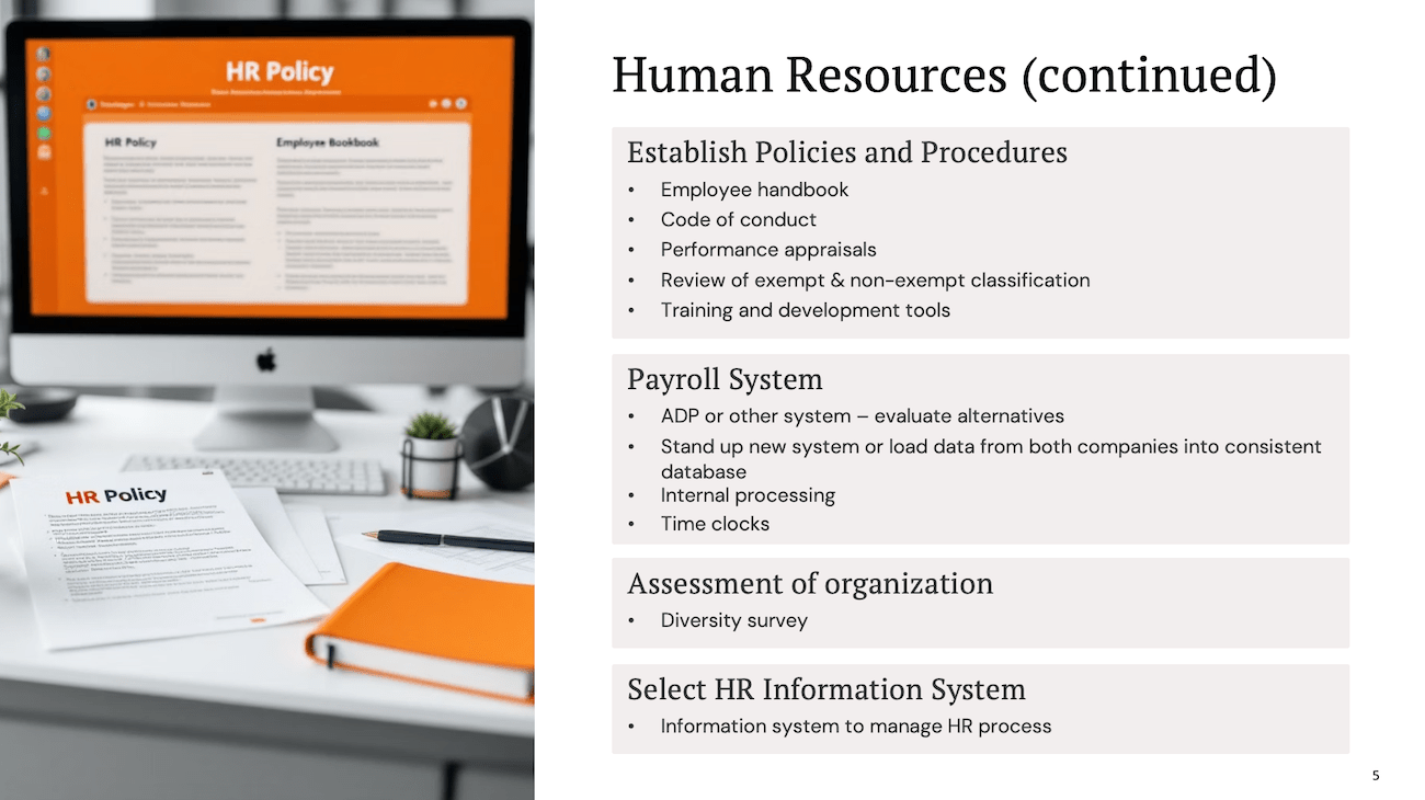Human Resources (continued)