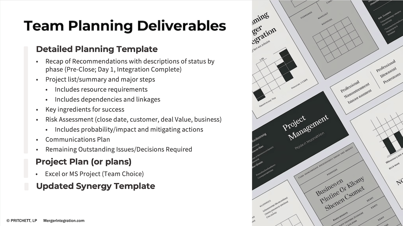 Team Planning Deliverables