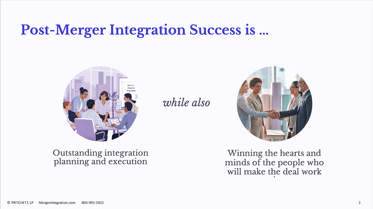 Post-Merger Integration Success Is