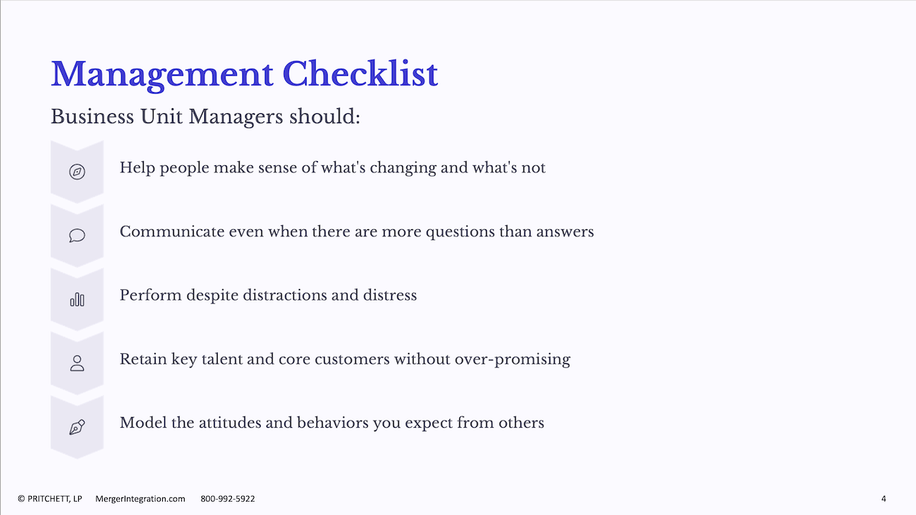 Management Checklist