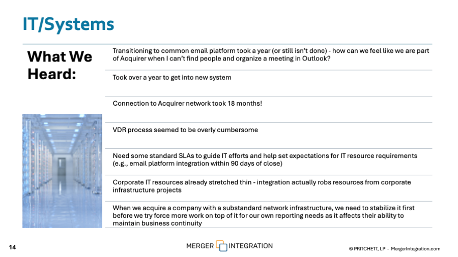 Post-Merger Integration Assessment