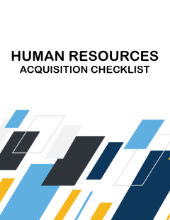 Human Resources Acquisition Checklist