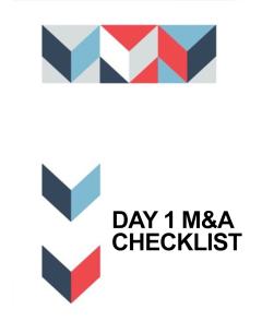 Day 1 M&A Checklist