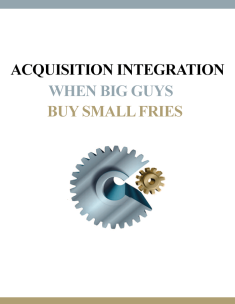 Acquisition Integration: When Big Guys Buy Small Fries
