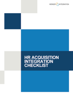 HR Acquisition Integration Checklist 