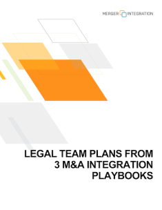 Legal Team Plans from 3 M&A Integration Playbooks 