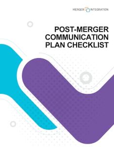 Post-Merger Integration Communication Plan Checklist