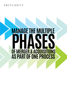 Manage The Multiple Phases of Mergers & Acquisitions as Part of One Process