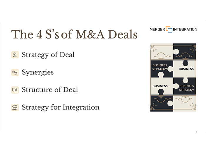 The 4 S's of M&A Deals