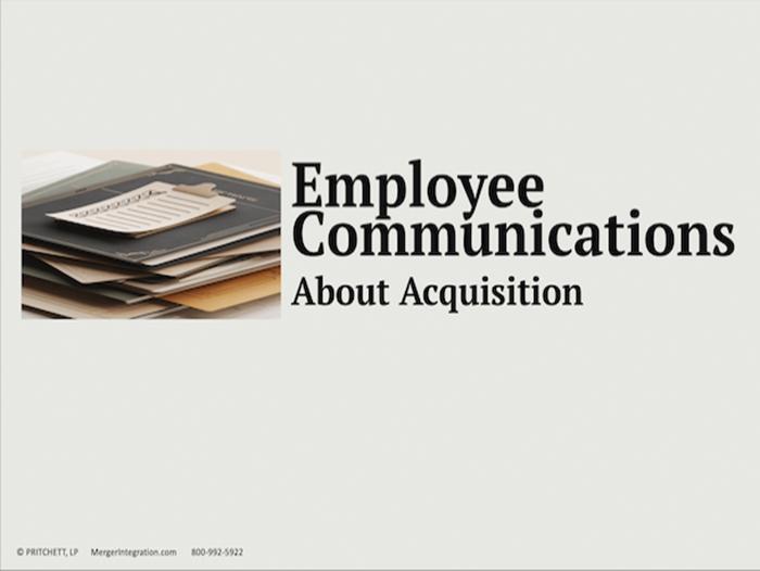 Employee Communications About Acquisition