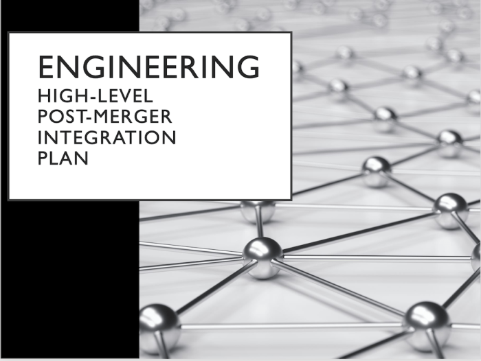 Engineering High-Level Post-Merger Integration Plan