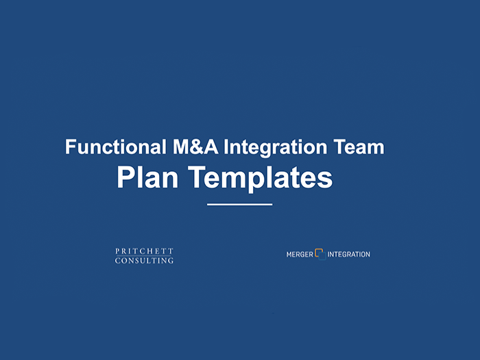 Functional M&A Integration Team Plan Templates