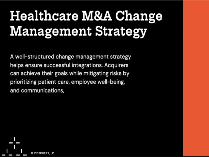 Healthcare M&A Change Management Strategy