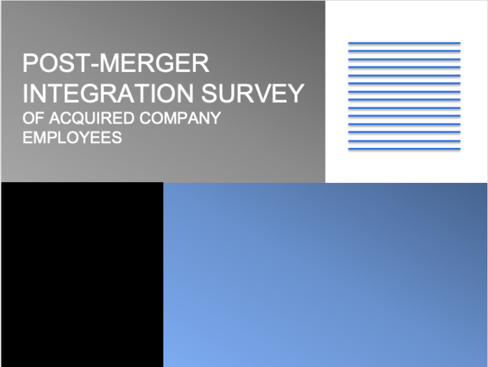 Post-Merger Integration Survey of Acquired Company Employees