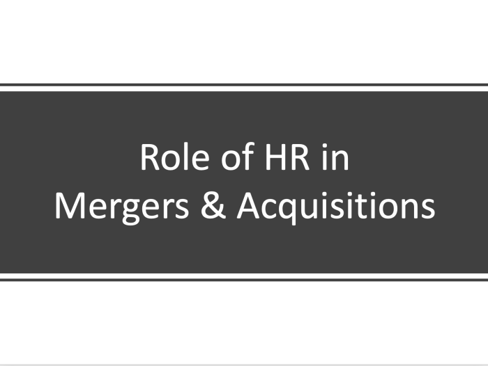 Role of HR in Mergers and Acquisitions