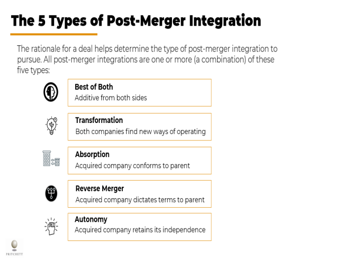 5 Types of Post-Merger Integration