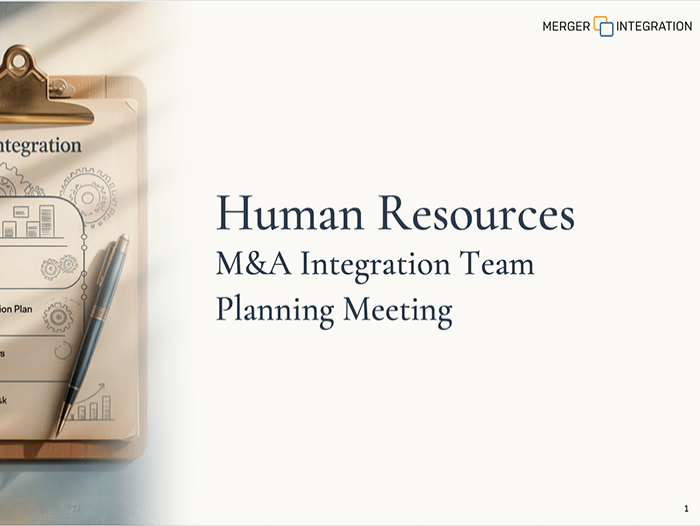 Human Resources M&A Integration Planning Meeting
