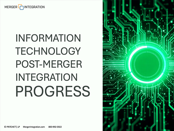 Information Technology Post-Merger Integration Progress