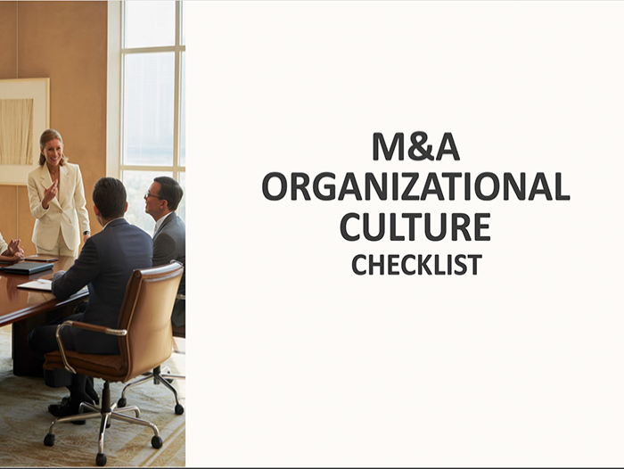 M&A Organizational Culture Checklist 