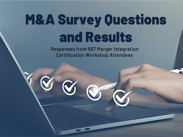 M&A Survey Questions and Results