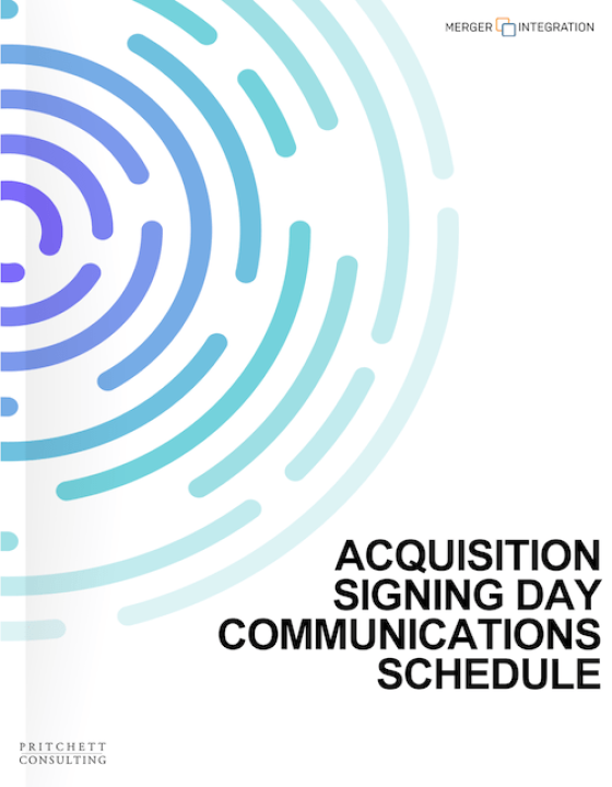 Acquisition Signing Day Communications Schedule