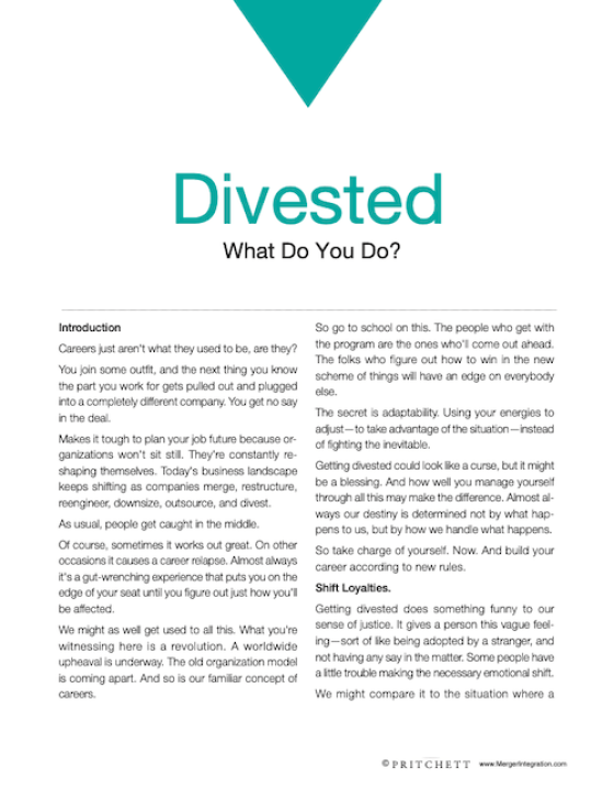 Employee Advice When Being Divested