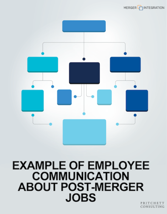 Example of Employee Communication about Post-Merger  Jobs