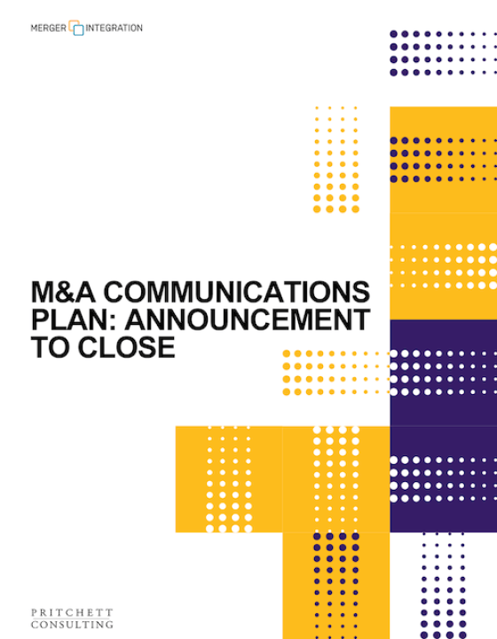 Merger Communications Plan: Announcement to Close