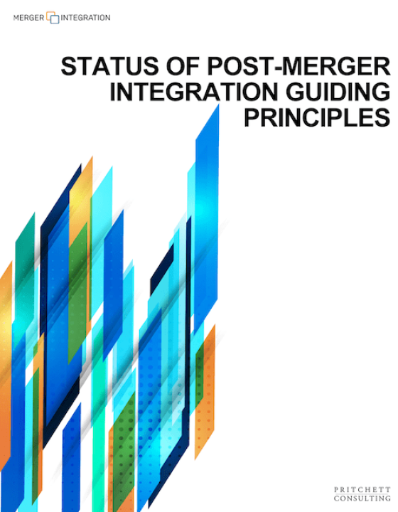 Status of Post-Merger Integration Guiding Principles