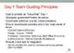 Day 1 Team Guiding Principles