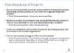 Prioritization of Projects